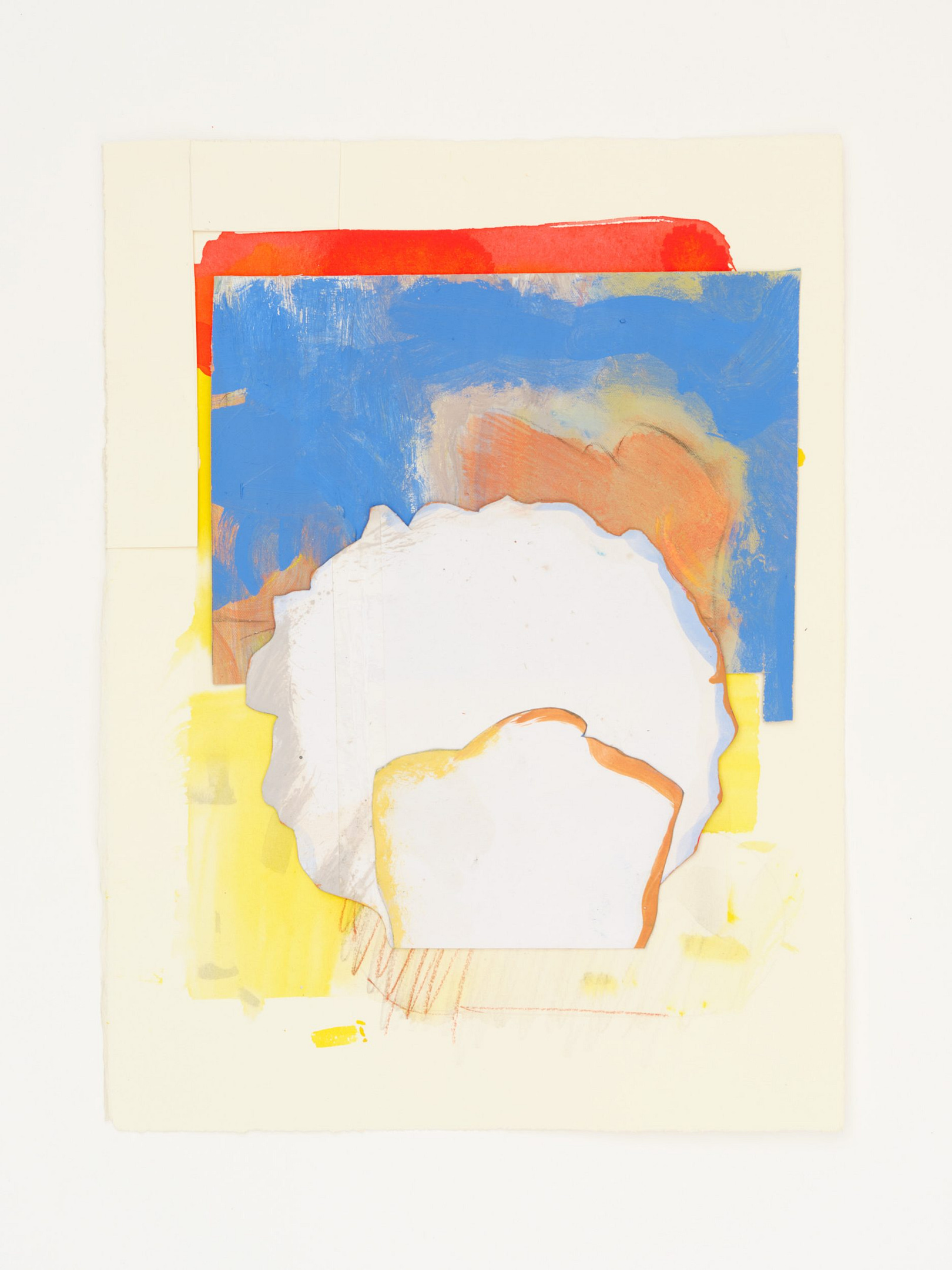 Daniel Pettitt_Crop Rotation (Summer), 2020, ink, chalk, collage on paper, 38 x28cm